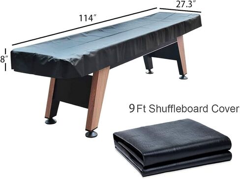 YDDS Waterproof Shuffleboard Table Cover for Shuffleboard Table 9ft or 12ft Heavy Duty Leatherette Furniture Cover in Kuwait