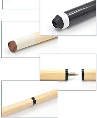 JX 2-Piece Pool Cue Stick with 13mm Tip 58" Hardwood Canadian Maple Professional Billiard Pool Cue Stick 18 Oz Pool Sticks Set of 2 in Saudi Arabia