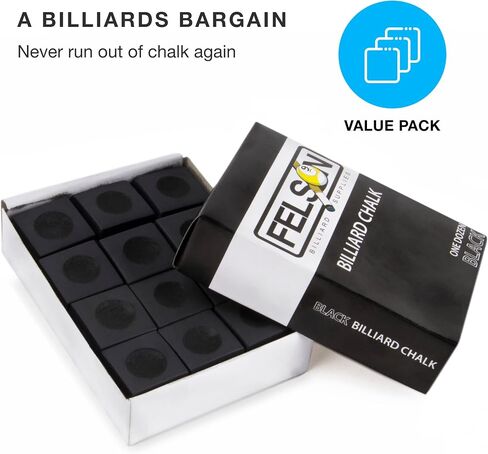 Felson Pool Chalk Cubes | Pool Table Accessories for Table Billiards | Pool Cue Chalk & Storage Box in Kuwait