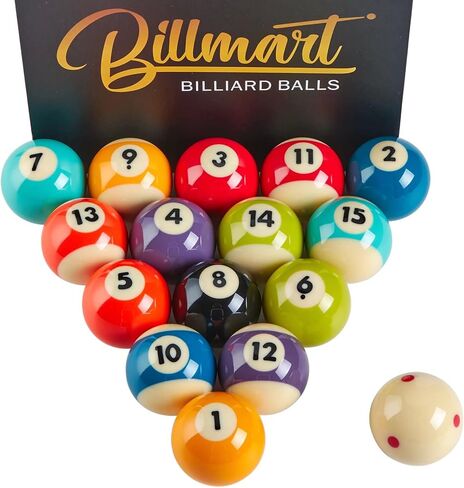 ملحقات طاولة البلياردو الفاخرة من Billmart مقاس 2-1/4 بوصة مقاس تنظيم 16 مجموعة كرات البلياردو in Kuwait