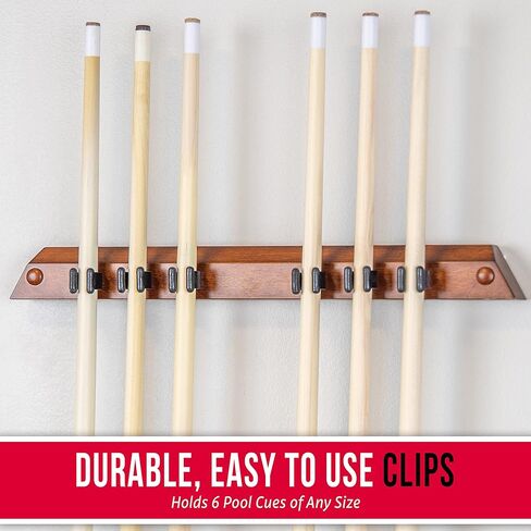 حامل عصا حمام السباحة المثبت على الحائط من GoSports - يحمل 6 قطع و2 رفوف مثلثة - متوفر بألوان متعددة in Kuwait