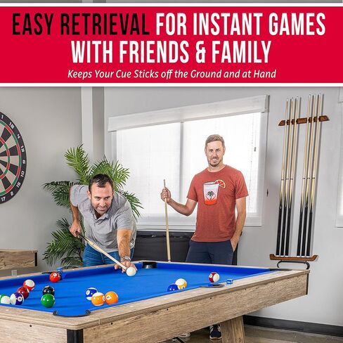 حامل عصا حمام السباحة المثبت على الحائط من GoSports - يحمل 6 قطع و2 رفوف مثلثة - متوفر بألوان متعددة in Kuwait