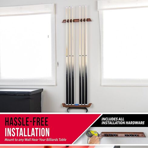 حامل عصا حمام السباحة المثبت على الحائط من GoSports - يحمل 6 قطع و2 رفوف مثلثة - متوفر بألوان متعددة in Kuwait