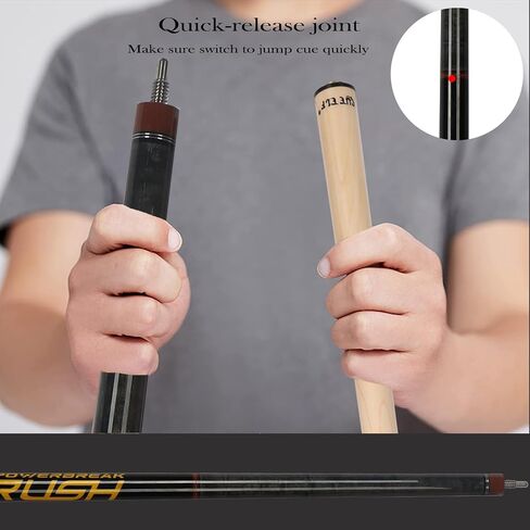 CUEELF Heavy Hitter Jump Break Pool Cue 20oz 21oz 22oz 23oz 3-Piece Pool Stick Extra Hard Bakelite Tip for Explosive Breaks and Effortless Jumps in Kuwait