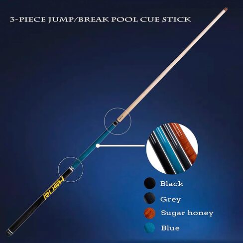 CUEELF Heavy Hitter Jump Break Pool Cue 20oz 21oz 22oz 23oz 3-Piece Pool Stick Extra Hard Bakelite Tip for Explosive Breaks and Effortless Jumps in Kuwait