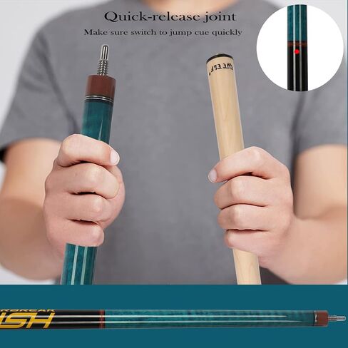 CUEELF Heavy Hitter Jump Break Pool Cue 20oz 21oz 22oz 23oz 3-Piece Pool Stick Extra Hard Bakelite Tip for Explosive Breaks and Effortless Jumps in Kuwait