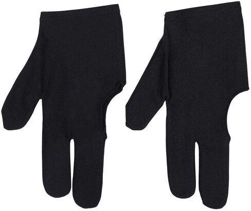 قفازات البلياردو 2 قطعة للجنسين رجل امرأة لمط 3 أصابع السنوكر قفاز لإكسسوارات البلياردو in Kuwait