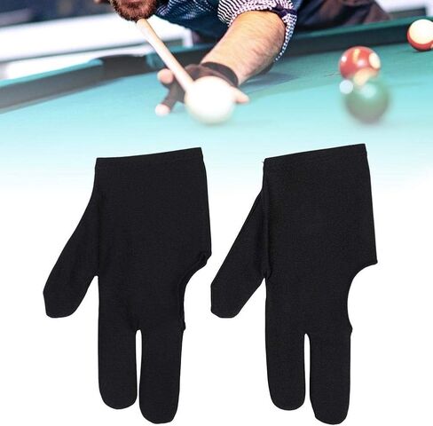قفازات البلياردو 2 قطعة للجنسين رجل امرأة لمط 3 أصابع السنوكر قفاز لإكسسوارات البلياردو in Kuwait