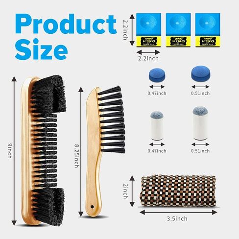 مجموعة فرش طاولة البلياردو مكونة من 7 قطع تتضمن فرشتين لطاولة البلياردو وقطعة قماش لعمود عصا البلياردو و12 قطعة ومكعبات طباشير و20 قطعة من ملحقات طاولة البلياردو in Kuwait