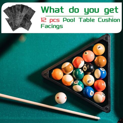 ليليفول 6 قطع من مصدات طاولة البلياردو و12 قطعة من اغطية وسائد طاولة البلياردو/البلياردو، مجموعة مصدات مطاطية بديلة K66 لملحقات طاولة البلياردو بطول 8 اقدام in Kuwait