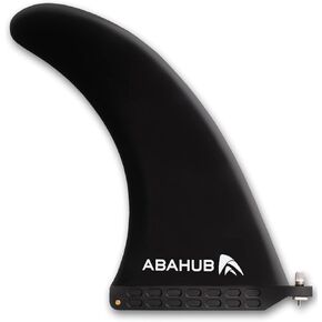 Abahub 9/10'' SUP Single Center Fin with 1 No-Tool Fin Screw, Fiberglass Reinforeced 9/10 inch SUP Replacement Fins for Surfboard, Stand-up Paddle Board, Longboard, Black/Blue/White