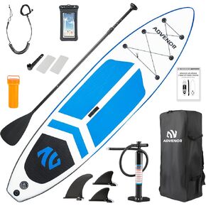 ADVENOR Paddle Board 11'x33 x6 Extra Wide Inflatable Stand Up Paddle Board with SUP Accessories Including Adjustable Paddle,Backpack,Waterproof Bag,Leash,and Hand Pump,Repair Kit