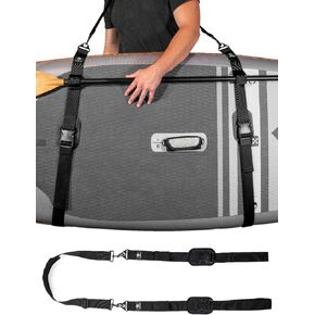 Gradient Fitness Kayak/Paddle Board/Surfboard Shoulder Strap | Hands-Free SUP Carrying Strap Boards with Padded Shoulder Sling, Paddle Carrier & Metal Accessories