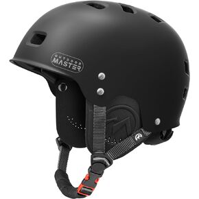OutdoorMaster Kayak Helmet, Wakeboard Helmet Whitewater Helmet Men Women, Water Helmet with Ear Pads, Surf Helmet 12 Vents Dial Fit