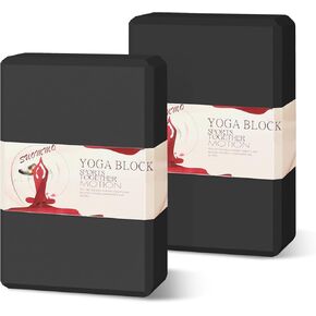 Yoga Blocks 2 Pack - Premium EVA Foam for Yoga, Pilates, Meditation, and Stretching - Non-Slip Lightweight Durable Bricks for Improving Poses and Balance