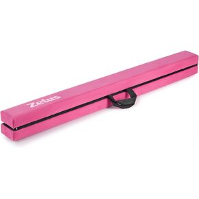ZELUS 8' Folding Gymnastics Balance Beam, Floor Balance Beam w/Carry Handles Anti-Slip Base for Kids, Beginners & Professional Gymnasts