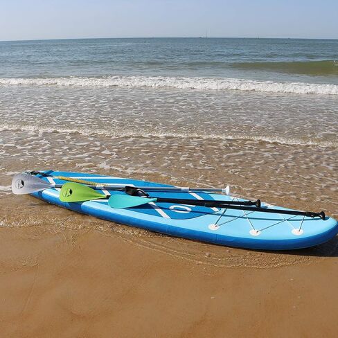 YVLEEN SUP Paddle Board Paddle，Stand up Paddleboard Paddles Adjustable Aluminum 4-Piece Floating Kayak Paddle，Convertible Paddle in Kuwait