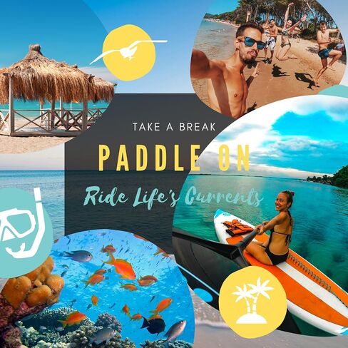 YVLEEN SUP Paddle Board Paddle，Stand up Paddleboard Paddles Adjustable Aluminum 4-Piece Floating Kayak Paddle，Convertible Paddle in Kuwait