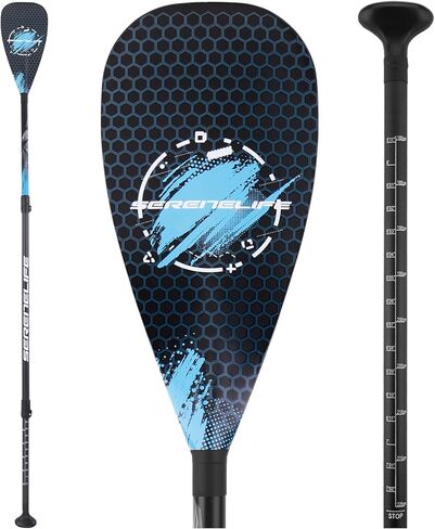 SereneLife Stand Up Paddle-Board Adjustable Paddle - Adjustable Water Paddle Oar for SLSUPB105 Free-Flow Inflatable SUP Stand Up Water Paddle-Board - in Kuwait