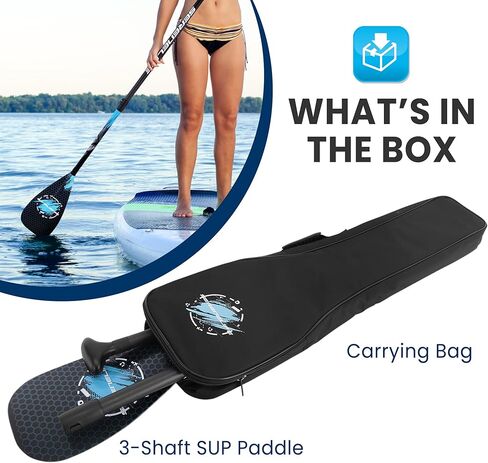 SereneLife Stand Up Paddle-Board Adjustable Paddle - Adjustable Water Paddle Oar for SLSUPB105 Free-Flow Inflatable SUP Stand Up Water Paddle-Board - in Kuwait
