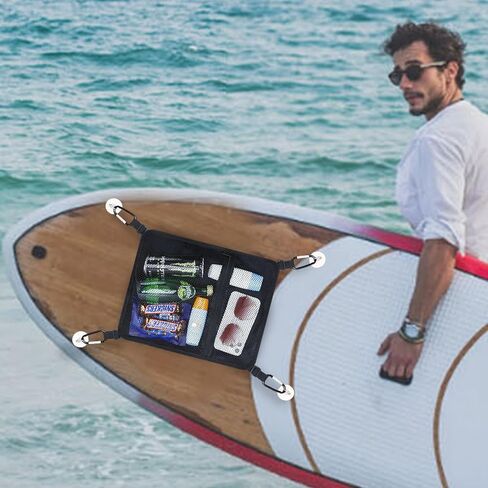 حقيبة شبكية على شكل لوح التجديف من WITSTEP، حقيبة تخزين شبكية SUP مرنة مع 4 أشرطة مرفقة قوية وأكواب شفط، حقيبة إكسسوارات مثالية لألواح التجديف للوقوف على لوح التجديف، لوح ركوب الأمواج، قوارب الكاياك in Kuwait