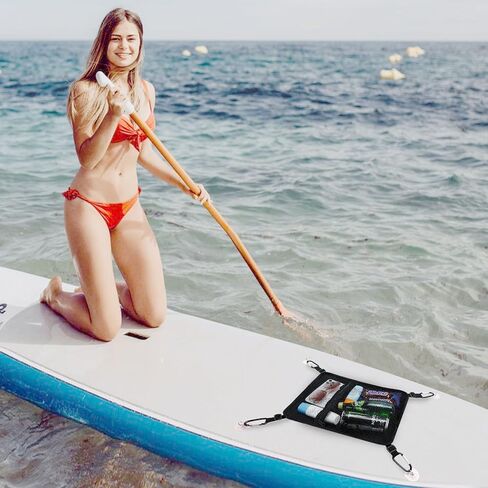 حقيبة شبكية على شكل لوح التجديف من WITSTEP، حقيبة تخزين شبكية SUP مرنة مع 4 أشرطة مرفقة قوية وأكواب شفط، حقيبة إكسسوارات مثالية لألواح التجديف للوقوف على لوح التجديف، لوح ركوب الأمواج، قوارب الكاياك in Kuwait