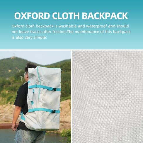 شنطة ظهر قابلة للنفخ للسفر من اي اس يو بي، شنطة ظهر لحمل الواح التجديف، ملحقات لوح التجديف، سعة كبيرة 108 لتر in Kuwait