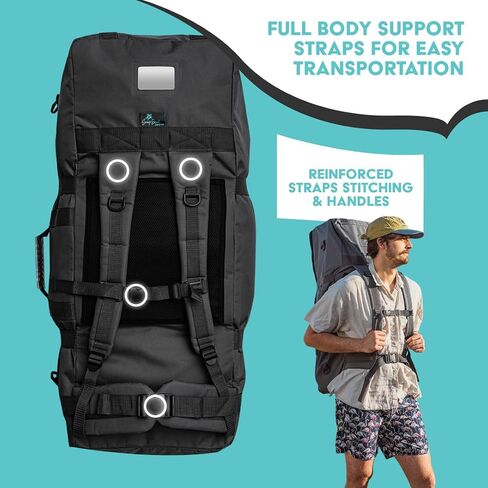 Snapback Enterprises Paddle Board Backpack- Travel Backpack Bag for Paddle Board- Large Capacity Surfboard Bag- Paddle Board Bag for Water Sports- Waterproof Storage Bag- Backpack for Paddle Boards in Saudi Arabia
