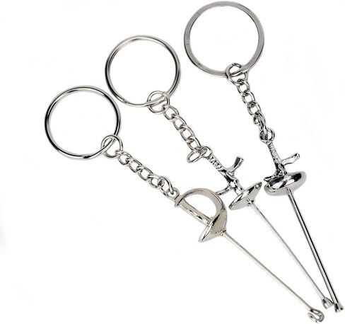 ThreeWOT Fencing Keychain,Souvenir for Fencing Sport Fans,Gifts for Fencer in Kuwait