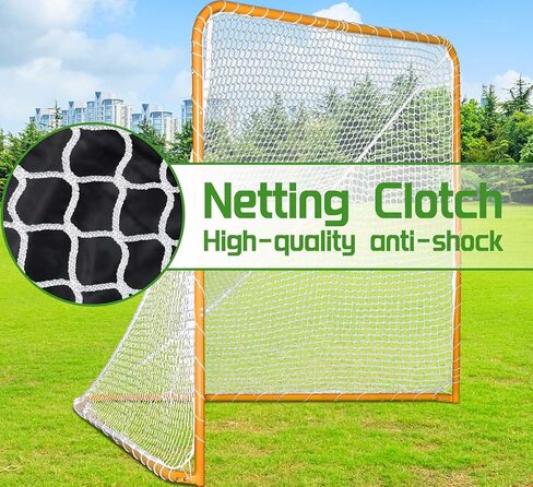 Portable Mini 6x6 Lacrosse Practice Training Goal Nets for Backyard Portable Mini 6x6 Lacrosse Practice Scoop Nets for Kids Men Womens Metal Portable Lacrosse Goal Net 6x6 FT with Bag in Kuwait