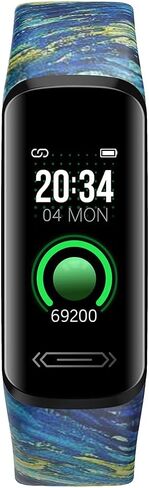 V101 Fitness Tracker 0.96''HD Smart Watch with Heart Rate, Body Temperature, BP Monitor, IP68 Waterproof, Step Counter, Calorie Counter, 0.96''HD for Android and iOS in Saudi Arabia