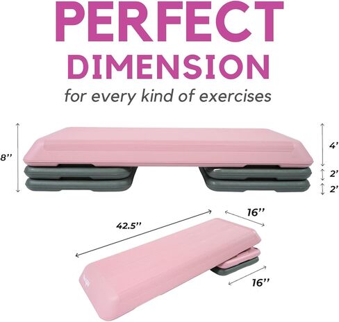 منصة Yes4All للتمرينات الهوائية والتمارين الرياضية بحجم النادي الصحي مع 4 رافعات قابلة للتعديل متضمنة وخيارات رافعات إضافية in Kuwait