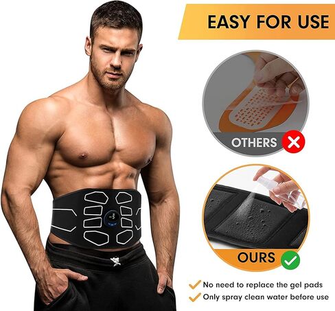 MarCoolTrip MZ ABS Stimulator, Ab Machine, Abdominal Toning Belt Muscle Toner Fitness Training Gear Ab Trainer Equipment for Home MZ-4 in Kuwait