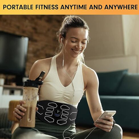MarCoolTrip MZ ABS Stimulator, Ab Machine, Abdominal Toning Belt Muscle Toner Fitness Training Gear Ab Trainer Equipment for Home MZ-4 in Kuwait