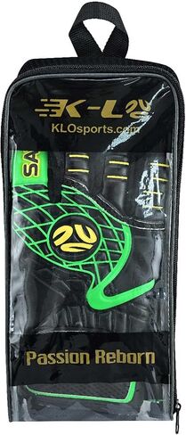 K-LO Goalkeeper Gloves: Savage Blackout Soccer Goalie Gloves - (Unisex, Youth, Kids & Adult) - Fingersaves for Protection | Strong Grip Palm | Sizes 4-11 in Kuwait