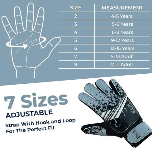 EFAH SPORTS Soccer Goalkeeper Gloves for Kids Boys Children Youth Football Goalie Gloves with Strong Grips in Kuwait