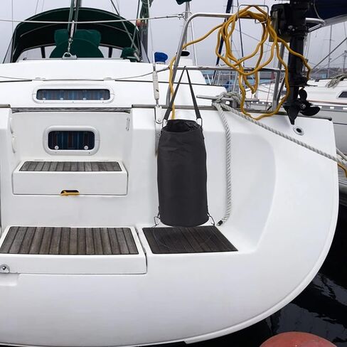 JZLiner قارب حاوية القمامة كبيرة قابلة للطي كيس النفايات كاياك اكسسوارات للقوارب أسود مانعة للتسرب للتخييم الصيد in Kuwait