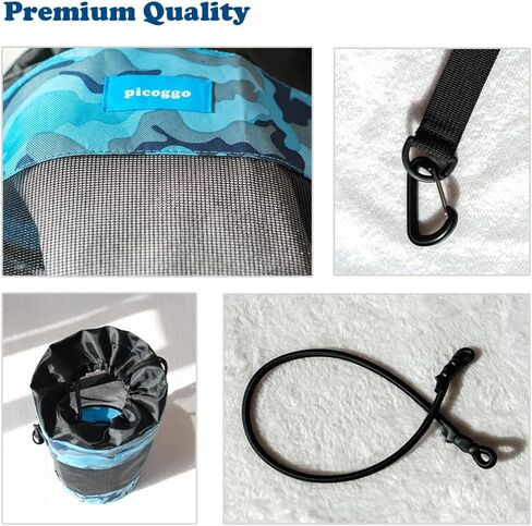 picoggo Boat Trash Bag Portable Outdoor Mesh Trash Can Reusable Leakproof for Boat, Kayak, Camping, Fishing, Sandbar or RV in Saudi Arabia