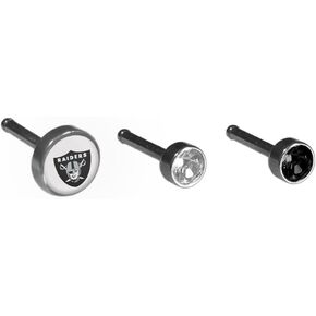 NFL Oakland Raiders Nose Bone Stud Set of 3, Steel in Saudi Arabia