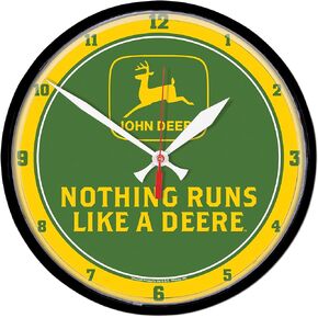 WinCraft John Deere Clock Round Nothing Runs Like A Deere Logo in Saudi Arabia