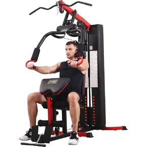 BalanceFrom Multifunctional Home Gym System Workout Station with Leg Extension and Preacher Curl, 122.5LB Weight Stack, Multiple Models in Kuwait