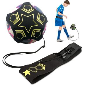 Jewaytec Soccer/Volleyball Trainer, Soccer Training Equipment Aid for Kids Adults, Football Kick Throw Solo Practice Training Aids Control Skills Adjustable Waist Belt for Teen Girls & Boys in Kuwait