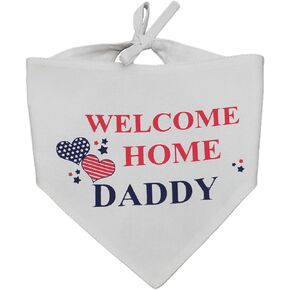 EechicSpace Welcome Home Daddy Dog Bandana Military Scarf for Small Medium Large Dogs in Kuwait