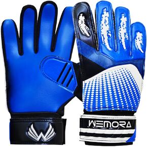 WEMORA Soccer Goalie Gloves for Kids Youth Junior Boys 4mm Anti Slip Latex Palm Grips Football Goalkeeper Gloves in Kuwait