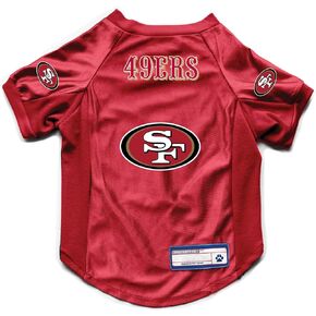 Littlearth NFL San Francisco 49ers - جيرسي مطاطي للحيوانات الأليفة بأحرف صالون، لون الفريق، صغير in Saudi Arabia