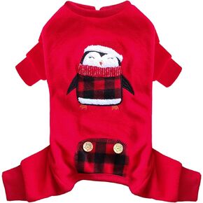 kyeese Christmas Dogs Pajamas Snowflake Dog Sweater Dog Pjs for Small Dogs Holiday Dog Onesie Dog Jumpsuit Dog Clothes