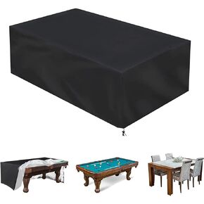 MYLAIM 7/8/9 Ft Outdoor Pool Table Cover,Billiard Protector Cover,Waterproof Fabric,Heavy Duty 420d Polyester Canvas Cover,Snooker Patio Table Covers,Mesa De Billar,Pool Table Accessories Kit in Kuwait