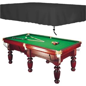 غطاء طاولة بلياردو 7/8/9 قدم من Oslimea مع رباط، غطاء طاولة بلياردو مقاوم للماء، أغطية طاولة السنوكر غطاء أثاث مقاوم للغبار لطاولة البلياردو/طاولة مستطيلة (9 أقدام) in Kuwait