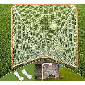 Lacrosse Goal Portable Lacrosse Nets for Backyard Heavy Duty Steel Frame Lacrosse Training Net Training Equipment Lacrosse net 6x6FT