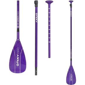 NIXY Full Carbon Fiber SUP Paddle – Adjustable 3 Piece Pro Paddle with ABS Blade Edge for Stand Up Paddle Board – Durable, Lightweight Floating Paddle